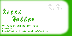 kitti holler business card